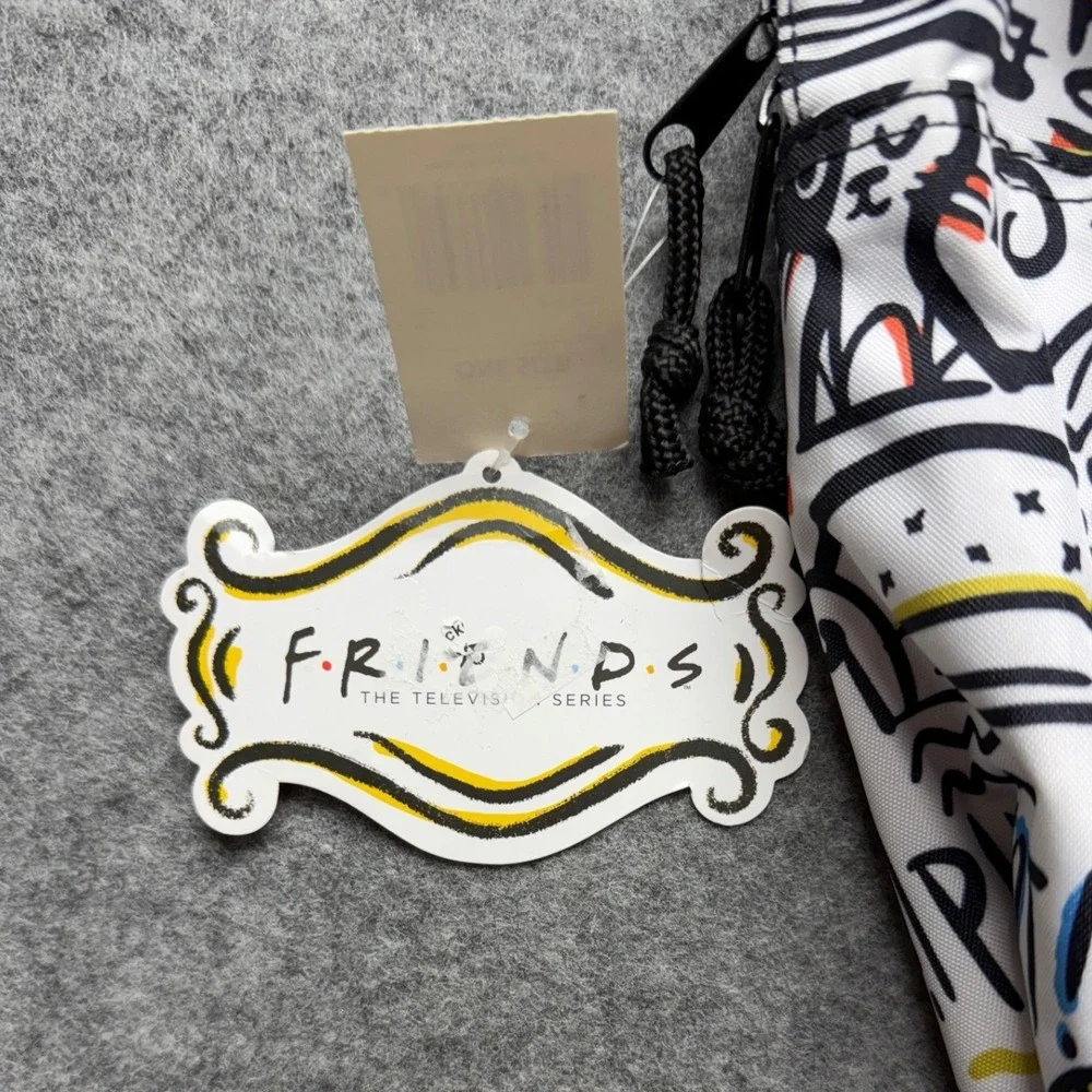 Friends TV Show Doodle Print Backpack White Multi PIVOT BP8SG6FRI NWT